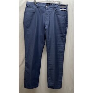 NWT Men's Stafford Classic Fit Flat Front Chino Pants Worn‎ Indigo - 38" X 30"